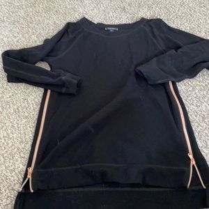 Rose gold side zip sweatshirt